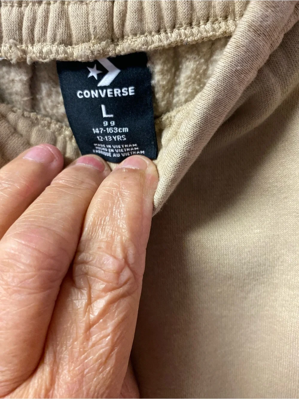 Converse Beige Star Logo Joggers